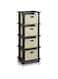 Furinno Laci 4-Bins Turn-N-Tube/Storage Shelf/Bookshelf/System Rack, Espresso