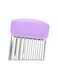 Stainless Steel Potato Carrot Chip Wavy Crinkle Purple 9cm