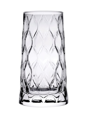 4-Piece Leafy Long Drink Glass Set 345 ml Clear