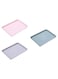 3pcs Square Plastic Food Trays, Reusable Serving Plates for Fruits and Desserts