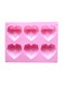 Heart Shape Silicone Mold Pink 22x17x2cm