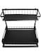 Cryfokt Under Sink Organizer, 2 Tier Slide Out Storage Container Multi Purpose Storage Shelf Kitchen Sink Organizers Bathroom Cabinet Storage Drawer Organizer with Sliding Trays Black