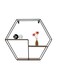 METAL WIRE WALLSHELVES HEXAGONAL WALL DISPLAY SHELVES SIZE: 48x12x42cm
