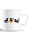 Premium Quality Two Sided Printed Coffee Mug Tea Cup Cats Pumpkin Halloween2-01 For Home Office, Kids Men Women