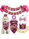 KOWVOWZ Dog Birthday Party Supplies, Birthday Party Decorations for Dog Cat Pets, Bandana, Triangle Scarf, Bowtie, Birthday Number, Decoration etc Set for Small Medium Large Dogs Pets (Red)