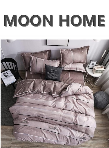 HOME King/Queen/Single size Soft and Breathable Microfiber Hypoallergenic Beautiful Design Duvet Cover Set ,set includes 1 Comforter Cover, 1 Fitted Bedsheet, 4 Pillowcases