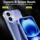 Muzz Clear Case for iPhone 16 Plus, Anti-Scratch PC Back, Slim TPU Shockproof Bumper Cover, Clear (iPhone 16 Plus)