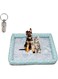 PETSARY Cooling Pad Mat Bed with 1 Pcs Pet Id Tag - Soft Waterproof Anti-Slip Sleeping Mattress - Breathable Ice Pad Kennel Cushion Teddy Bear Pattern - Summer Luxury Sleeping Mat for Dog/Cat - Large