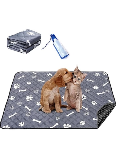 IS MUHE Washable Dog Pee Pads, Upgrade Heavy Absorbency Non-Slip, Waterproof Reusable Pad for Dogs, Training Pads, Fast Water Absorption, Machine Washable Pet Mat Apply for Potty/Training (70X100cm)