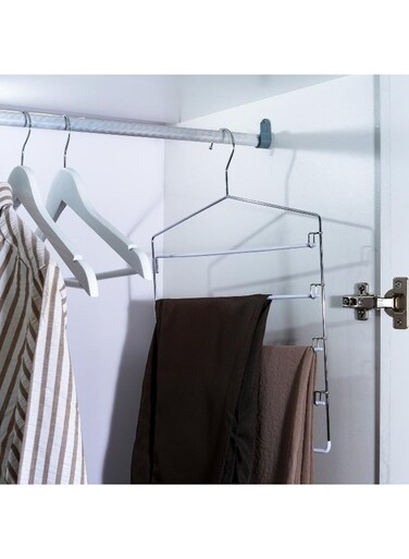 Home Chester 4-Layer Swing Pants Hanger with PVC Coating 37x46cm - White