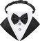 Erweicet Pet Collar, Adjustable Black Dog Tuxedo Bandana with Bow Tie &amp; Neck Tie,Dog Christmas Outfit Costume
