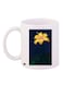 Floral Printed Ceramic Coffee Mug White/Blue/Yellow 11ounce