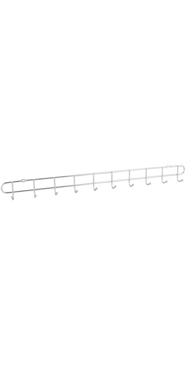 Delcasa DC3039 Metal 10 Hooks Wall Hanger, Silver