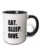 Eat Sleep Dive Printed Mug Black/White
