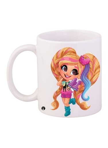 Hairdorables Doll Printed Coffee Mug White/Gold/Purple