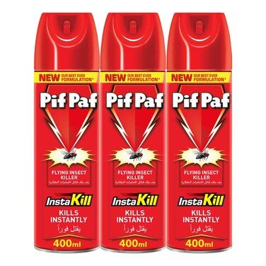 Pif Paf Mosquito &amp; Fly Killer, Insect Killer Spray 400ml Pack of 3