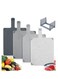 BPA Free Plastic Chopping Board Set with Stand Dishwasher Safe Perfect for Kitchen and Camping Easy to Clean and Store
