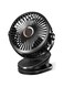 Arabest Clip on Fan, 360&deg; Rotation Portable Small Desk Fan, 4 Speed Quiet Personal Rechargeable Battery Operated USB Fan with Clip, Strong Wind Stroller Fan for Stroller, Camping, Office, Desk (Black)