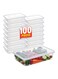 100Pcs Food Storage Box, Plastic Kitchen Storage Containers with Lids - Microwave, Freezer &amp; Dishwasher Safe - Ideal for Meal Prep &amp; Takeaway(17X12X4 CM)