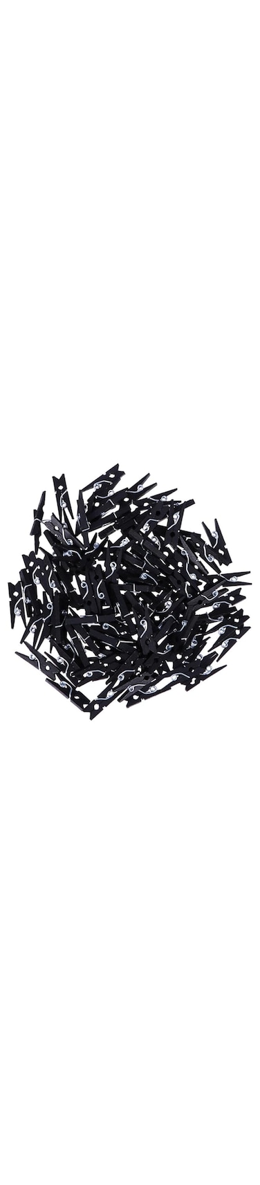 Alipis 100 pcs wooden paper clips clothespin clips black clothes small stand wood photo peg scrapbooking wood pin craft clothes Clips card artwork display stand clothesline baby clothing