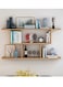 3-Tier Desktop Bookcase Wall-Mounted Display Shelf Storage Rack 80x15 Centimeter