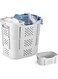 Laundry Basket, 3 Layer Kids Laundry Baskets Plastic with Underwear Basket, Foldable Laundry Basket Organizer Dirty Hampers for Bedroom, Bathroom, Dorm