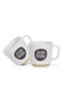2-Piece Mugs 490ml Smile Happy Coffee Mugs Set Couple Mug Valentines Day, New Bone China with Non Slip Bottom Coffee Cups for for Tea, Coffee, Present For Her/Him, Surprise Gift For Heart Day