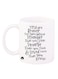 Quote Printed Coffee Mug White/Black 11ounce
