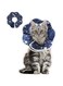 ComSaf Cat Cone Recovery Collar Soft Starry Sky, Cat Collar Protective Adjustable Pet Cone Collar for After Surgery, Comfortable Elizabethan Collar for Cats Kitten Prevent from Licking Wounds, M