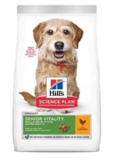 Hill's Science Plan Senior Vitality Small &amp; Mini Mature Adult 7+ Dog Food with Chicken &amp; Rice 1.5 kg