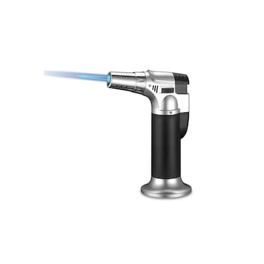 Professional Culinary Torch, Kitchen Blow Torch for Cooking, Silver and Black