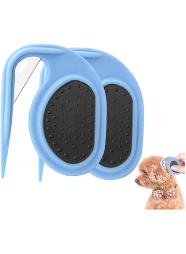 GIONAR Pet Dematting Combs, De Knotting Comb for Dog, Pet Knotting Comb, Pet Combs for Dematting, Dog Grooming Dematting Combs, Dog Detangler Comb, Dog Grooming Dematting Tool (2A)