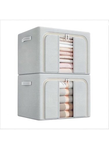 Large Clothes Stackable Organizer Bins, Clothes Storage Box Containers for Bedroom, Living Room, Nursery (100L)