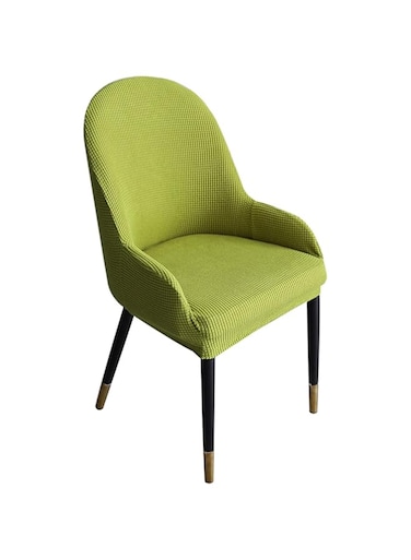 NOPEXTO Modern Curved Special-shaped Chair Cover,for Kitchen Dining Room Modern Curved Special-Shaped Chair Cover Cover (Set of 1,Green)