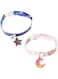 2 Pcs Cute Moon and Star Cat Collar with Bells Adjustable Cat Collar with Quick Release Buckle and Bell Adjustable Cute Kitty Collar with Bells for Cats Kitten