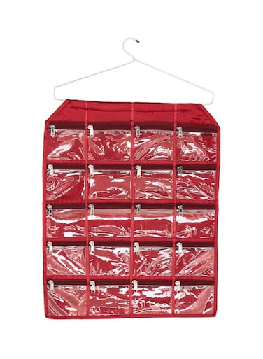 20 Pockets Wall Hanging Organizer Red