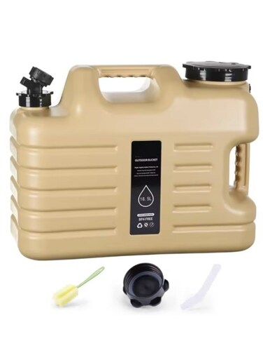 Water Storage Container, 18.5Lcapacity Portable Water Bottle with Detachable Tap for Outdoor Camping