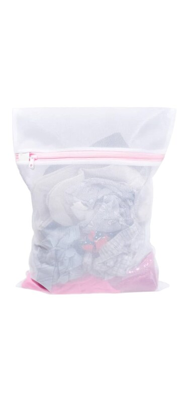 IN.HOUSE Clothing Washing Bag for Laundry, Blouse, Bra, Hosiery, Stocking, Underwear, Lingerie, with Premium Zipper, Travel Storage Organize Bag, Size 60x50cm, White, CWB-1063