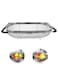 Stainless Steel Over the Sink Colander Strainer Basket Draining Basket Sink Basket Sink with Rubber Grip Fine Mesh Large Kitchen Gadgets Tools Strainer Home Kitchen Essentials