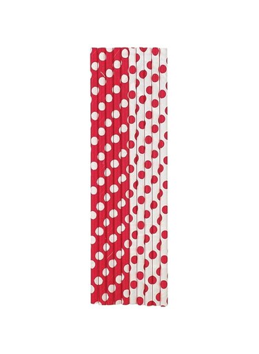 Unique Ruby Red Dot Straws