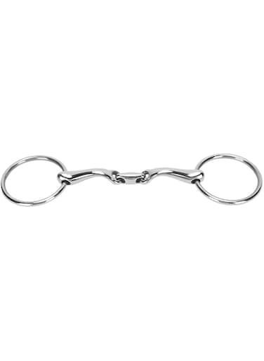 Tuwei O Ring Horse Bit, Easy to Control Flexible Linking Polished Stainless Steel Snaffle Bit, Professional Horse Ring Horse Mouth Bit for Training Riding, Equestrian Supplies