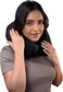 Travel Neck Pillow &acirc;&euro;&ldquo; Lightweight Neck Support for Flight, Car &amp; Train &acirc;&euro;&ldquo; Premium Velvet Cover, Black &acirc;&euro;&ldquo; Comfortable Sleep for Men &amp; Women