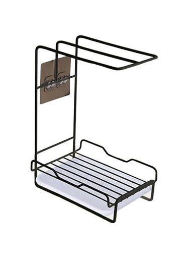 Dishcloth rack Kitchen drain rack Perforation-free countertop wall hanging sponge towel kitchen supplies storage rack.