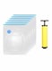 7-Piece Vacuum Storage Bag With Suction Pump Set Clear/Blue/Yellow 70x100cm