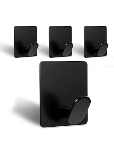 4PCS Self-Adhesive Wall Hooks for Bathroom Kitchen, Heavy Duty Stainless Steel Anti-Rust Waterproof Hooks for Hanging