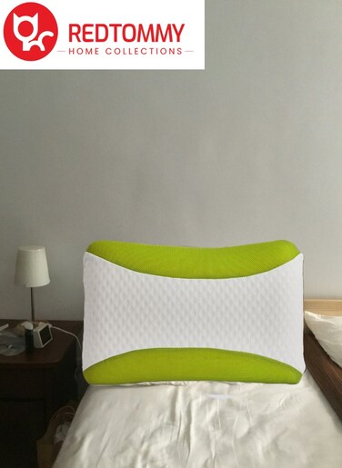 Aloe Vera Infused Memory Foam Pillow With Removable cover - 60x40x12cm