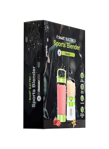 OptiTect Smart Electric Blender Chargeable, (White Colour) Non-slip Silicone, Stainless Steel - Blending Nutritional Supplement, Fruits and Other Beverages- Easy to Use, Easy to Carry.