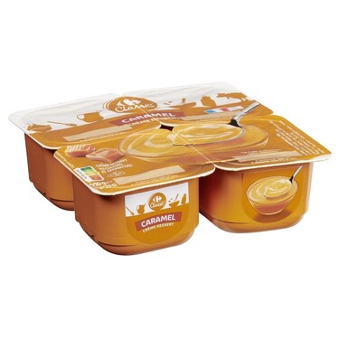 Carrefour Classic Caramel Dessert Cream, 125g, Pack of 4