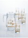 Azimatic Amsterdam 7 Piece Drink Set includes 1.8L Jug, 6 x 270ml Tivoli Glass Tumblers, Made of Annealed High Quality &amp; Durable Glass