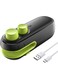 SYOSI Mini Bag Sealer, 2 in 1 Heat Sealer For Snacks, Rechargeable Handheld Plastic Bag Resealer, Vacuum Bag Sealing Machine Portable, Keep Food Chips Cookies Fresh (Black+Green)